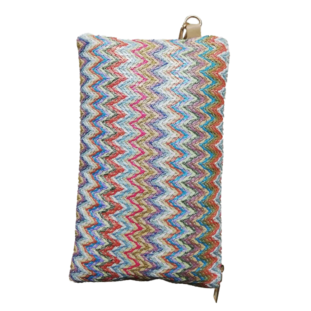 Woven Chevron Pattern Clutch - Image 3