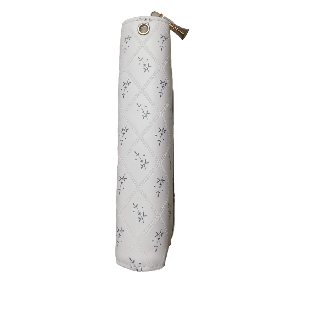 White Flower 2 zipper Wallet - Image 4